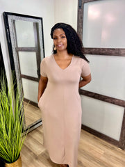 HAVANA V-Neck Short Sleeve Maxi Dress